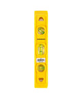 Front view of 9 Inch Speedlite Torpedo Level Yellow Built With High Impact Composite For Tough Jobsite Use Non Conductive Design Makes It A Handy Third Hand For Electricians And Pro DIYers Swanson Tool TL011
