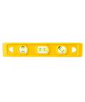 Front view of 9 Inch Speedlite Torpedo Level Yellow Built With High Impact Composite For Tough Jobsite Use Non Conductive Design Makes It A Handy Third Hand For Electricians And Pro DIYers Swanson Tool TL011.