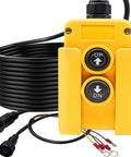 4 Wire Dump Trailer Remote Control Switch 12V DC Up Down Momentary Push Button For Double Acting Hydraulic Pump Lift Winch Dump Bed G018 4W Weatherproof ABS Shell Dustproof Quick Hookup