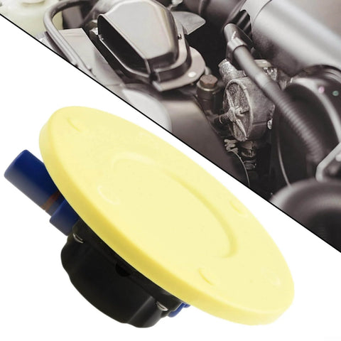 6 Inch Vacuum Suction Cup With Beefy Heavy Duty Aluminum Base And Hand Pump, automotive use, shown against engine background.