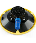 4 Inch Vacuum Suction Cup Mount Base With M6 And M8 Threaded Studs 70 Lb Heavy Duty Sucker for glass and metal surfaces, top view.