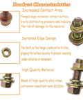 820 Piece Metric Flange Bolt And Nut Kit With Washers Yellow Zinc showing design features and alloy quality