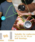 Yo-Yo Bearing Replacement Kit with 10 Ball & 8 Ball Bearings, Stainless Steel Axles, and Removal Tool in use
