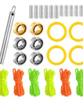 Yo-Yo Bearing Replacement Kit with 10 Ball & 8 Ball Bearings, Stainless Steel Axle Screws, Bearing Remover Tool, 6 Yo-Yo Strings and Recycling Rings