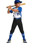 Knicker Baseball Pants for Toddlers to Youth Boys and Girls, Softball Tee Ball Practice Pants with Belt Loops, elastic hem shown.