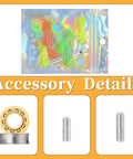 Yo-Yo Bearing Replacement Kit with 10 Ball & 8 Ball Bearings, strings, axles, and tool in package.