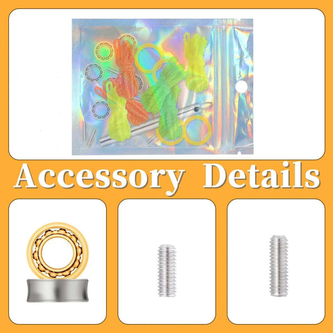Yo-Yo Bearing Replacement Kit with 10 Ball & 8 Ball Bearings, strings, axles, and tool in package.