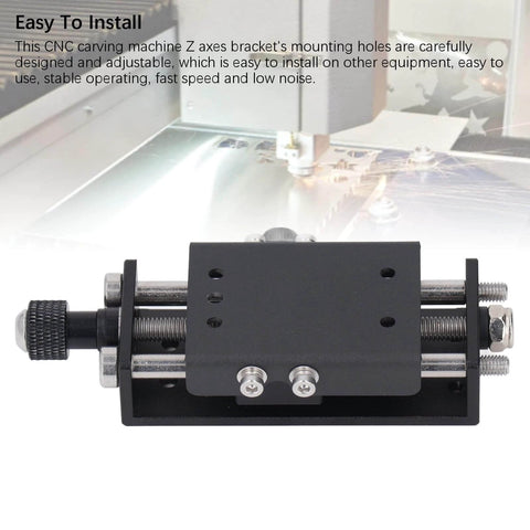 Z Axis Screw Slide Table Linear Actuator Engraving Machines High Precision Linear Actuator Stainless Steel 3D Printer CNC Router Parts, black metal slide with screws and mounting holes