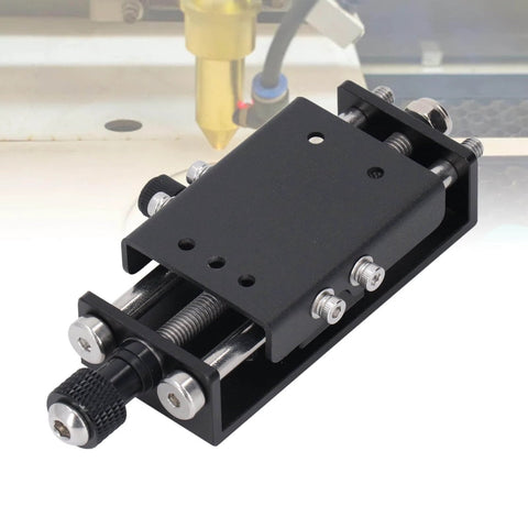 Z Axis Screw Slide Table Linear Actuator for Engraving Machines, stainless steel part shown close-up with screws and rods