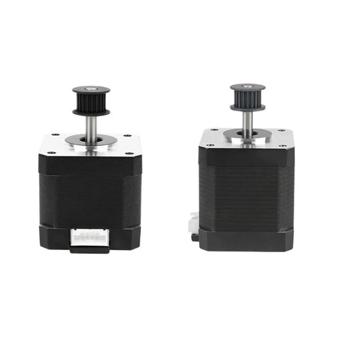 Dual view of Z Axis 42 48 Stepper Motor For K1 Max 3D Printer 1A 1.8 Degree Shaft with vertical mount and connector