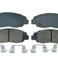 2005 Chevrolet Silverado 1500 Front ZD1092 Ceramic Disc Brake Pad Set with shims, featuring ceramic material and pad shape.