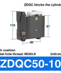 Pro-Grade Pipe Blocking Cylinder ZDQC32-10 With Buffer Two-Speed Chain Pneumatic ZHQ-20 Limiter And Stopper ZDQC50-10