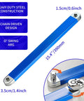 Zero Offset Extension Wrench Set With Half Inch Quarter Inch And Three Eighths Inch Square Drive Adapters shown with dimensions