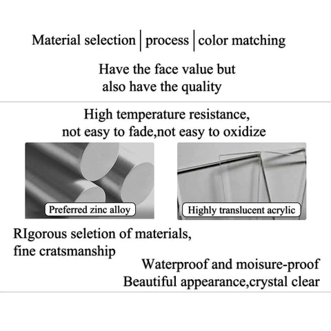 Material selection process for 24 Inch Large Glass Door Handle H Shape Double Sided Push Pull Acrylic Crystal With Stainless Steel Anti Fingerprint Finish