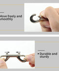 Hands demonstrating 24 Pcs 4.7 Inch Double Ended Bolt Snap Hooks Zinc Alloy Chain Clips Weatherproof Rust Resistant Durable Construction