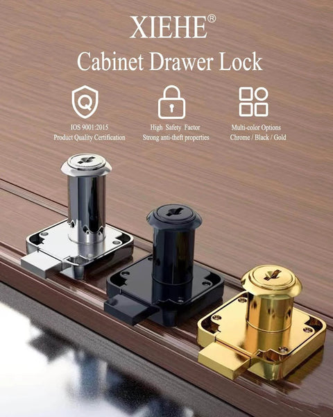 Zinc Alloy Office Desk Drawer Locks For Cabinets And File Cabinets Keyed Alike Cam Lock Cylinders in chrome, black, gold finishes