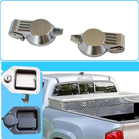 Durable zinc alloy cam lock dust cover set protects tool box locks from dust and moisture, extends life, and keeps cabinets secure.