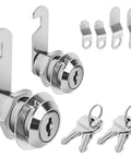Secure cabinets, drawers, and RV storage with a durable three quarters inch cam lock set that uses keyed different locks with two included keys, zinc alloy silver finish for reliable security and easy replacement.