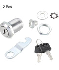 Cam Lock 1 Inch Cylinder Length for Cabinets No 1 Cam Fits Panels Up To Five Eighths Inch Thick Keyed Differently Zinc Alloy Chromium Plated Durable 2 Pieces Locking Hardware