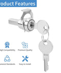 Upgrade your toolbox security with a heavy-duty zinc alloy cam lock featuring 180° rotation for easy access, visible with two keys