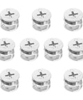 Durable 10 pack cam locks for furniture provide secure cabinet and drawer fastening with 15x12 mm eccentric locking nuts