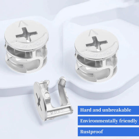 Durable 10 pack cam locks for furniture provide secure cabinet and drawer fastening with 15x12 mm eccentric locking nuts