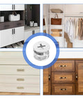 Durable 10 pack cam locks for furniture provide secure cabinet and drawer fastening with 15x12 mm eccentric locking nuts, zinc alloy.