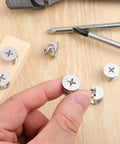 Durable 10 pack cam locks for furniture provide secure cabinet and drawer fastening with 15x12 mm eccentric locking nuts, crafted from zinc alloy