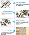 Lagalo hidden cross hinge, 2-pack, 2.76 in, zinc alloy, concealed hinge with screws for cabinet or cupboard doors