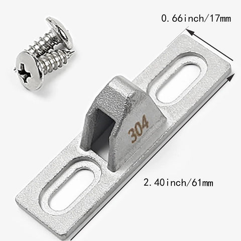 2 Pack 61x17x19mm Door And Window Hook Holder With 90 Degree Zinc Alloy Sliding Door Latch Replacement Keeper And Screws Included