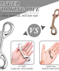 Comparison of Extra Large 4.7 Inch Double Ended Bolt Snap Hooks With 220lbs Load Capacity in Zinc Alloy vs smaller hooks