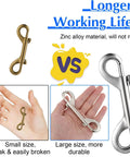 15 Pack Double Ended Bolt Snap Hooks Four Point Seven Inch Heavy Duty Zinc Alloy Clips With 220 Pound Load Capacity comparison