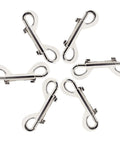 Six Pack 2.7 Inch Double Ended Bolt Snap Hooks Zinc Alloy Chain Clips For Dog Leashes Key Chains Horse Tack Pet Feed Buckets And Garage Use Durable Silver Finish