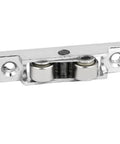 Zinc Alloy Double Roller Window Pulley Wheel For Sliding Doors 59mm By 13mm By 13mm Silver Tone 4 Pack front view