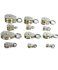 Assorted sizes of 75mm DIY Mini Metal Sheave Zinc Alloy Fixed Pulley Crown Block and Tackle Lifting Wheel Single/Double Pulley.