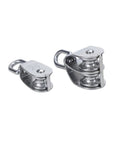Front view of Metal Sheave Zinc Alloy Fixed Pulley Crown Block and Tackle Lifting Wheel Mini Single/Double Pulley for DIY(M25 Double)