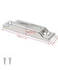 Hook Style Patio Sliding Door Keepers Silver Zinc Alloy Lock Keeper Latch Replacement Two Pieces With Screws