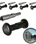 4 Pack Door Viewers Peepholes With 200 Degree Wide Angle HD Lens No Brainer Install Includes 16mm Drill Bit