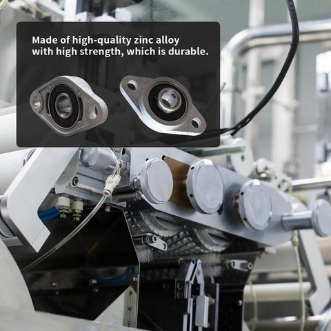 Four Piece Pillow Block Bearing Set KFL08 Self Alignment Flange Bearing Zinc Alloy Steel in industrial machinery setup