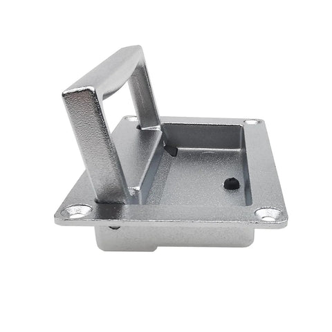 Zinc Alloy Recessed Pull Handle For Cabinets And Equipment Slim Flush Lift Door Handle 4.37 By 2.74 Inches side view