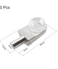 Shelf Support Pegs 20pcs Glass Shelf Pins Bracket Zinc Alloy Nail Polished Rod Joint with Suction Cup with 5mm Dia Pin