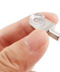 Close-up of Shelf Support Pegs 20pcs Glass Shelf Pins Bracket Zinc Alloy Nail Polished Rod Joint with Suction Cup with 5mm Dia Pin
