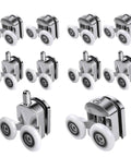 Shower door rollers RV replacement set with 10 pcs zinc alloy wheels, 23mm diameter rollers, anti collision block and screws