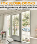 Sliding glass doors with garden view and text promoting high-quality sliding door keeper features.