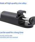 Spring Loaded Sliding Door Lock Black Heavy Duty Foot Operated Kick Lock Zinc Alloy For Sliding Glass Doors And Patio Doors