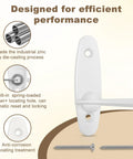 Tribeca Style Sliding Door Latch Replacement For Andersen Locks 2573609 Zinc Alloy With Anti-Corrosion Coating, shown with features.