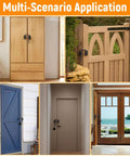 Zinc Alloy Rotary Sliding Door Lock used on various doors and gates, showcasing versatility and DIY installation options.