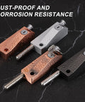 Four zinc alloy sliding patio door deadbolt locks with two keys, showing rust-proof and corrosion-resistant finish.