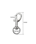 Zinc Alloy Swivel Snap Hook 1.8 Inch 4 Pcs Multipurpose Bolt Snaps for Dog Leash and Keychain, corrosion resistant, rust-proof.