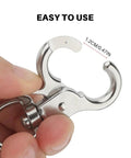 Close-up of 30 Piece Trigger Snap Hooks Set With 360 Degree Swivel Lobster Clasps Heavy Duty Zinc Alloy Clips for easy use